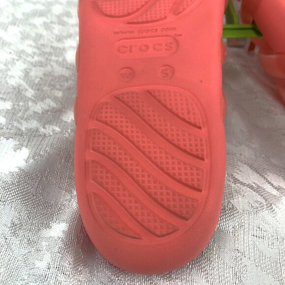Crocs Splash Glossy Strappy Neon Watermelon Women’s Slip-On Sandals Size 5 NWT - Picture 5 of 15